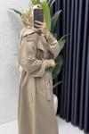 Rabia Trench Tesettür Giyim  Vizon