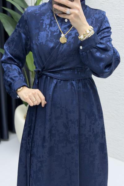 Şahika Elbise Tesettür Giyim Lacivert