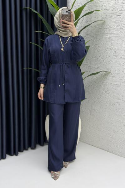 Şehnaz Pantolon Takım Lacivert
