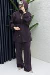 Şehnaz Pantolon Takım Mürdüm