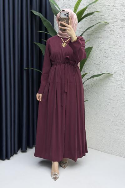 Selvi Elbise Tesettür Giyim  Bordo