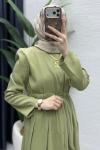 Selvi Elbise Tesettür Giyim  Açık Haki