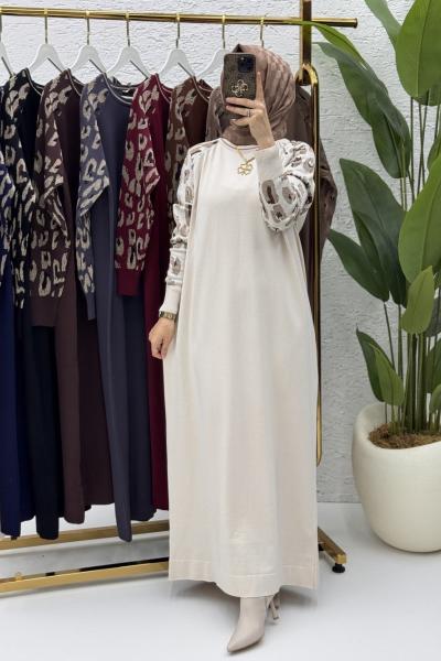 Serra Elbise Tesettür Giyim Taş Rengi