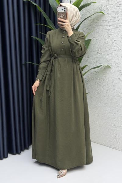 Şura Elbise Tesettür Giyim  Haki