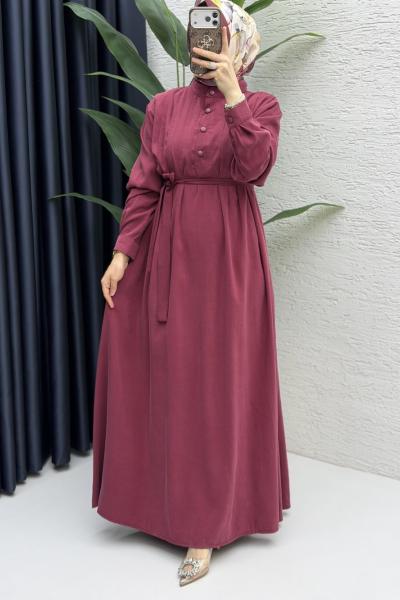Şura Elbise Tesettür Giyim  Bordo