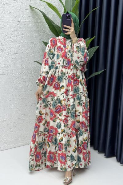 Tanem Elbise Tesettür Giyim Yeşil