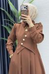 Zahidar Elbise Tesettür Giyim  Kahve