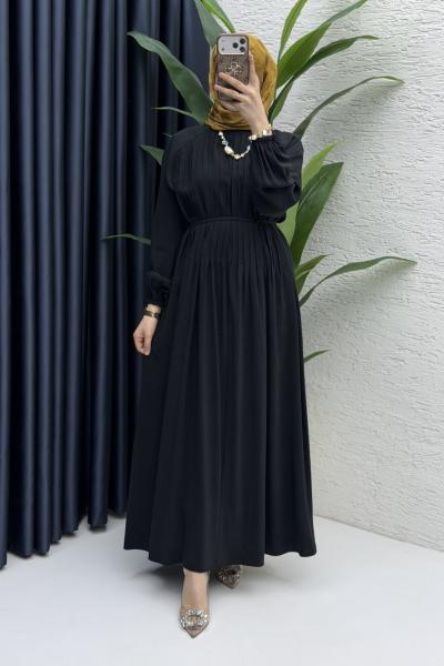 Zişan Elbise Tesettür Giyim Siyah