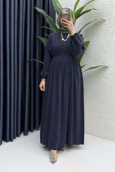 Zişan Elbise Tesettür Giyim Lacivert
