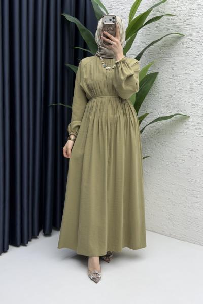 Zişan Elbise Tesettür Giyim Yeşil