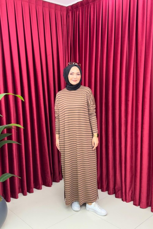 Comfy Penye Elbi̇se  Camel