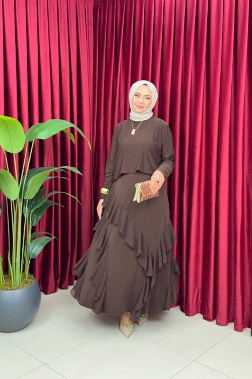 Esma Etekli̇ Takim  Kahverengi̇