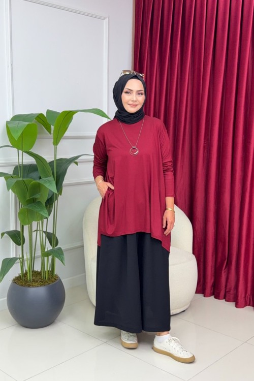 Li̇na Penye Tuni̇k  Bordo
