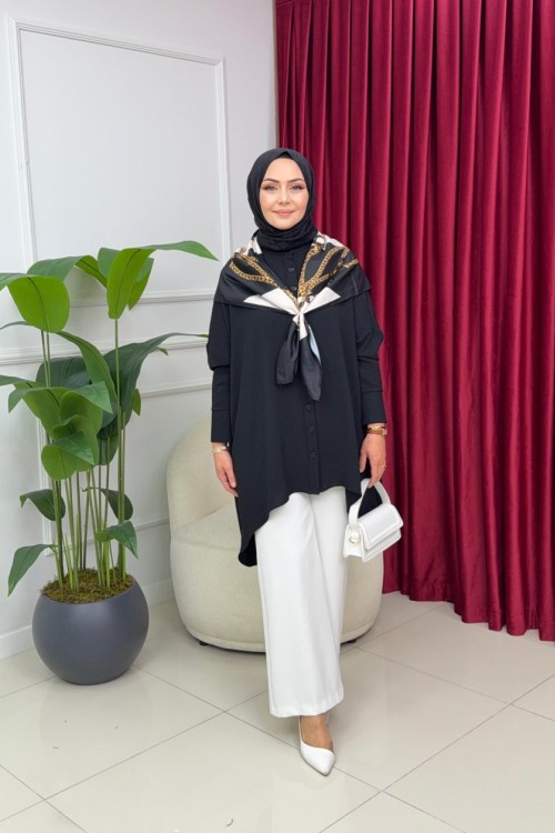 Manolya Gömlek  Si̇yah