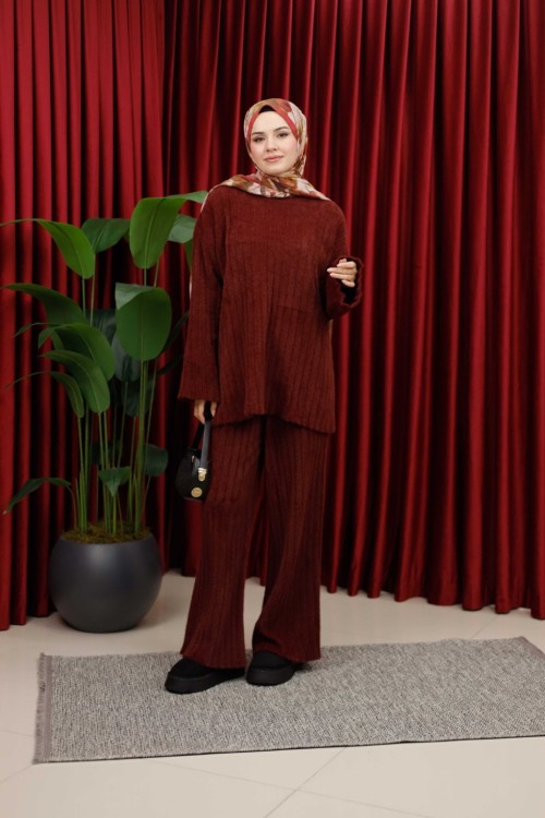 Soft Angora Takim  Bordo