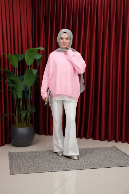 Tri̇ko Kazak  Pembe