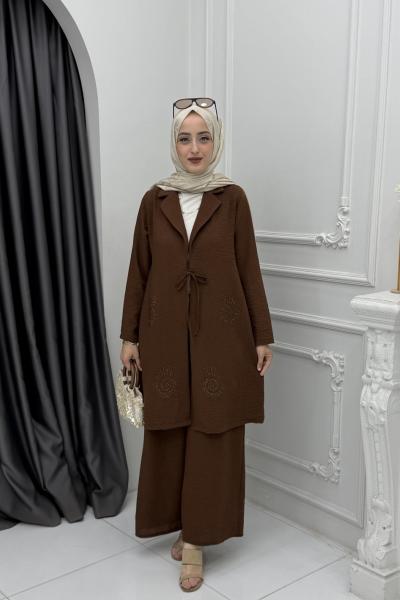 Açelya Takım Kahverengi