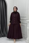 Defne Etek Takım Mürdüm