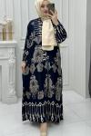 Nilüfer Elbise Lacivert