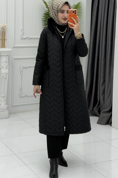 Zehra Şişme Mont Siyah