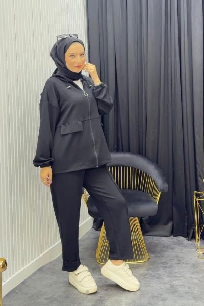 Ahu Takım Siyah Siyah