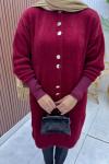 Angora Hırka Bordo Bordo