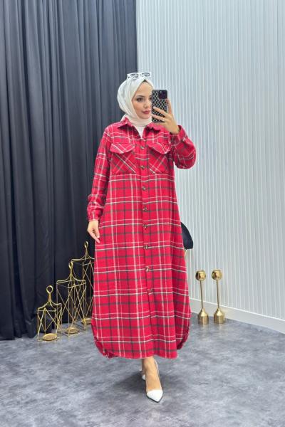 Aslı Oduncu Gömlek Kırmızı