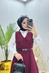 Biricik Tesettür Jile Bordo Bordo