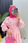 Çiçek Elbise Pembe Pembe