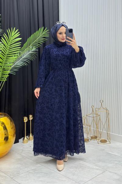 DİYAR ELBİSE LACİVERT Lacivert