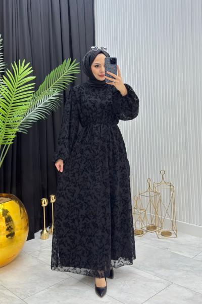 Diyar Elbise Siyah Siyah