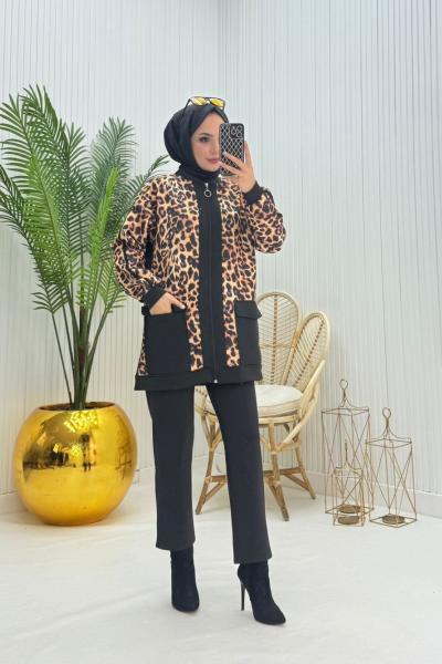 Doğa Tesettür Takım Siyah  Siyah