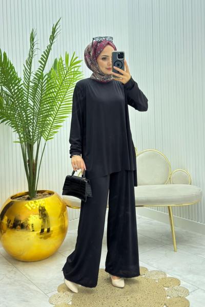 Ekonomix Tesettür Takım Siyah Siyah