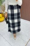Ekose Etek Siyah Beyaz Siyah Beyaz