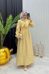 Fularlı Elbise Sarı Sarı