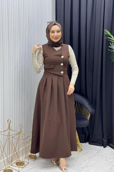 İsabel Elbise Takım Kahverengi  Kahverengi