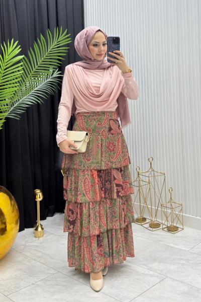 Kat Kat Etnik Takım Pembe Pembe