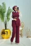Kayra Tesettür Takım Bordo Bordo