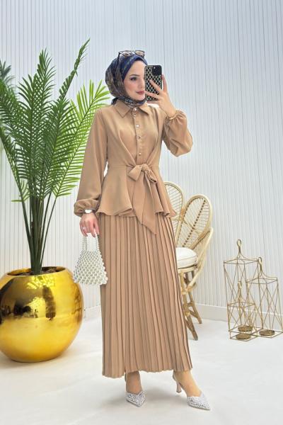 Lal Tesettür Takım Vizon Vizon