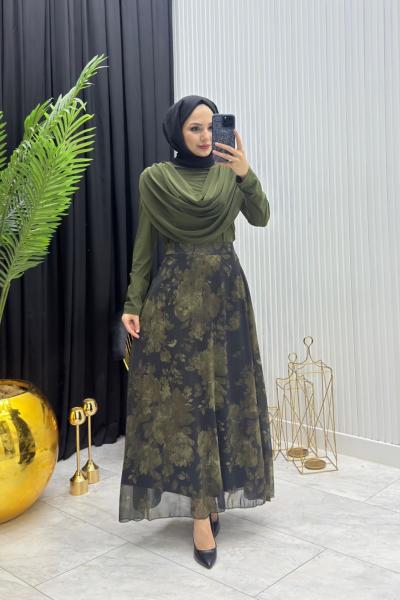 Manolya Etek Haki Haki