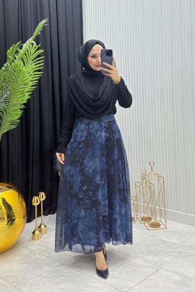 Manolya Etek Mavi Mavi