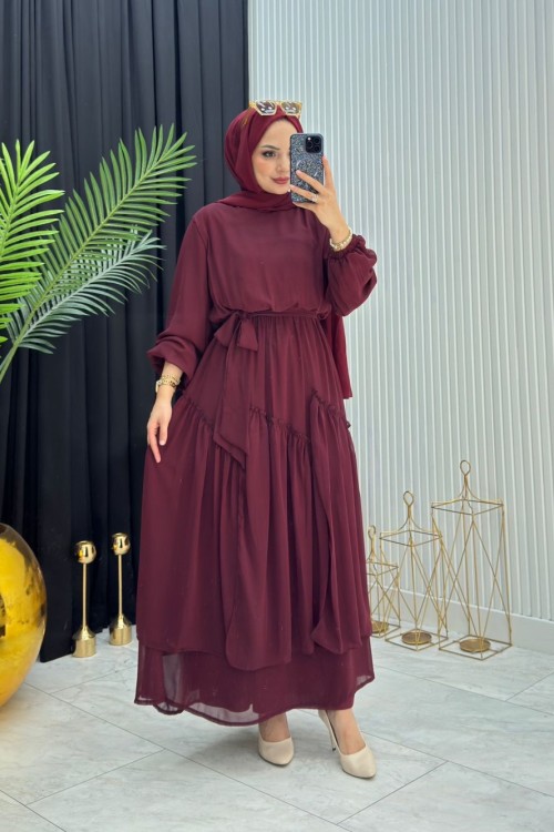 Maylen Elbise Bordo Bordo
