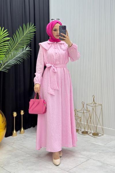 Maysa Elbise Pembe Pembe