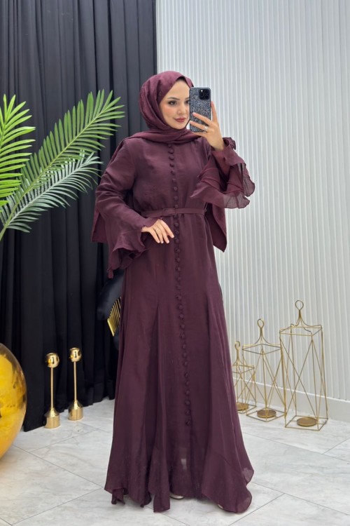Maysa Elbise Bordo Bordo