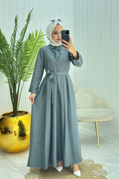 Mehtap Tesettür Jile Gri Gri