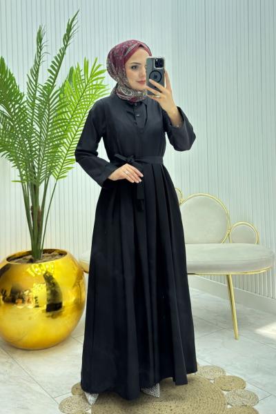 Mehtap Tesettür Jile Siyah Siyah