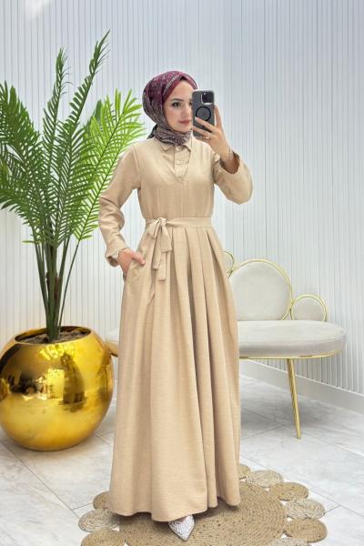 Mehtap Tesettür Jile Camel Camel