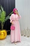 Melis Elbise Pembe Pembe