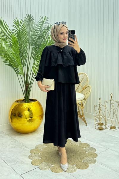 Mina Takım Siyah Siyah