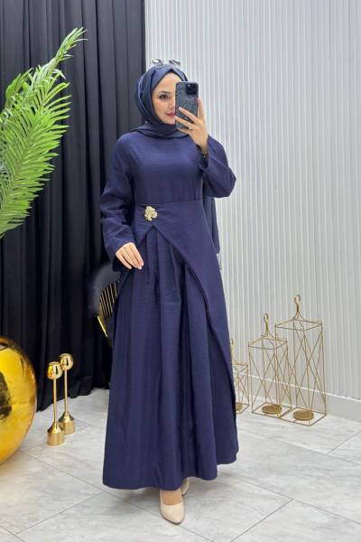 Nalya Elbise Lacivert Lacivert